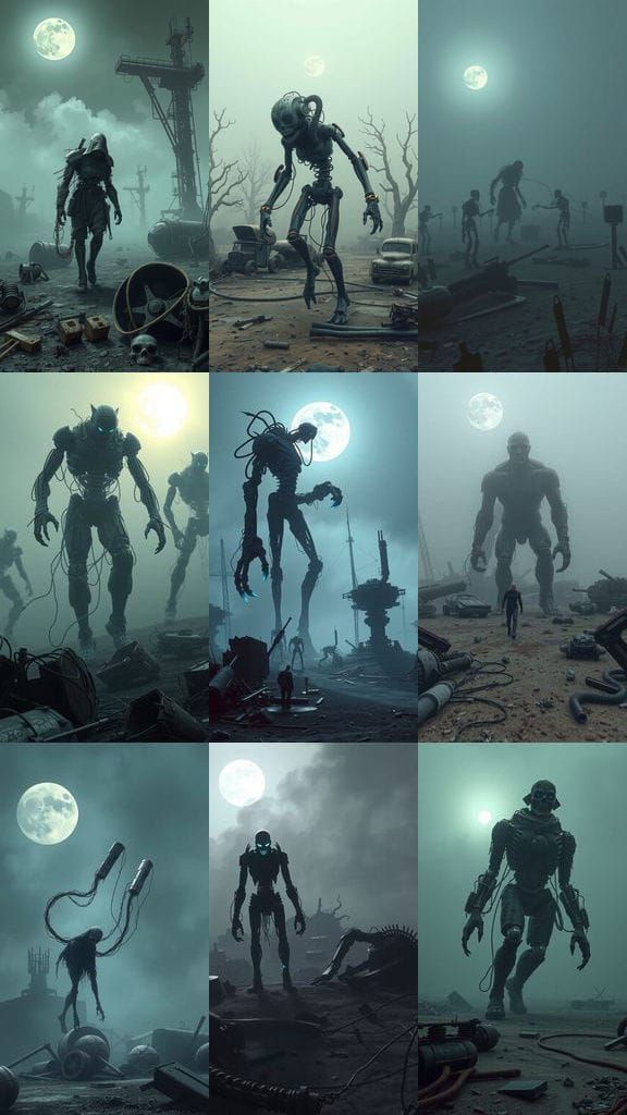 Cybernetic Horror Stalks a Futuristic Wasteland