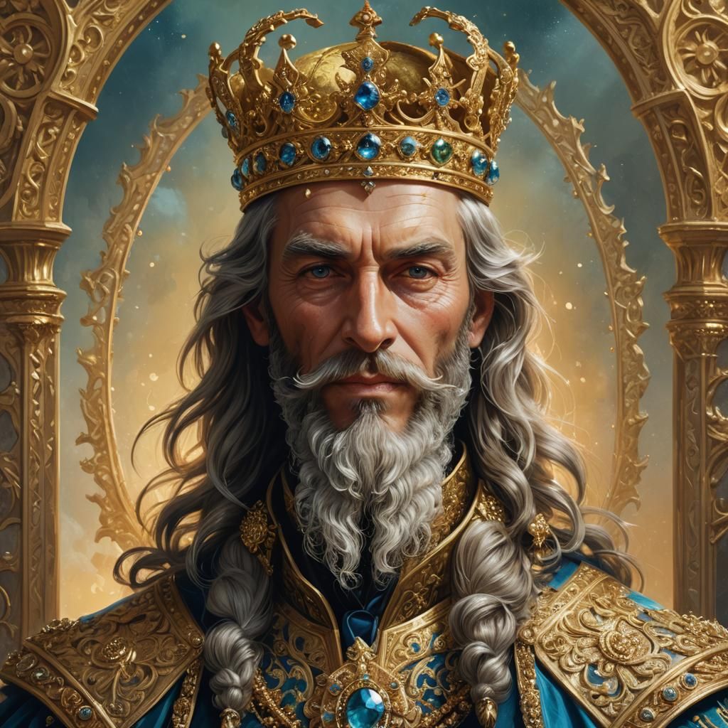 Majestic Fantasy King Portrait in Baroque Style