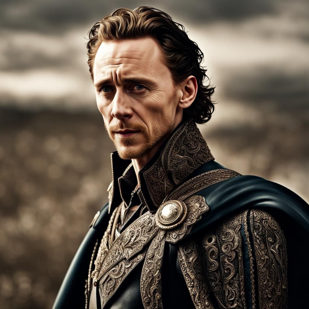 Hyperrealistic Portrait of Tom Hiddleston in Sharp Focus