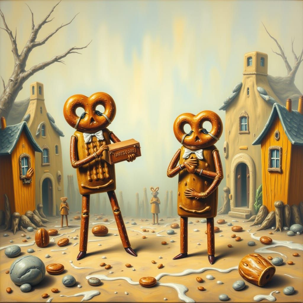 Whimsical Robot Delivers Mail in Storybook Village