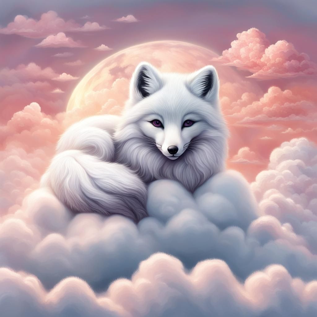 cloud white fox
