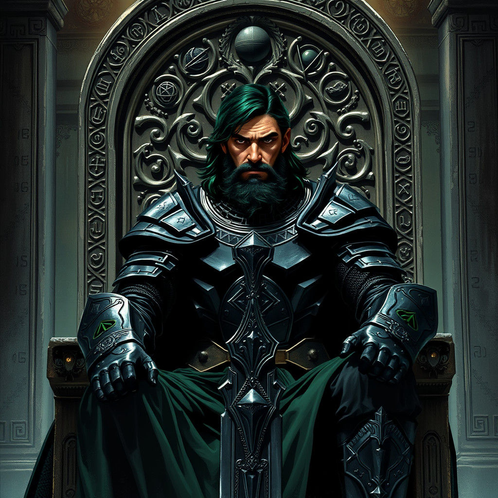 Brooding Knight Azevim on the Throne of Lightbearers