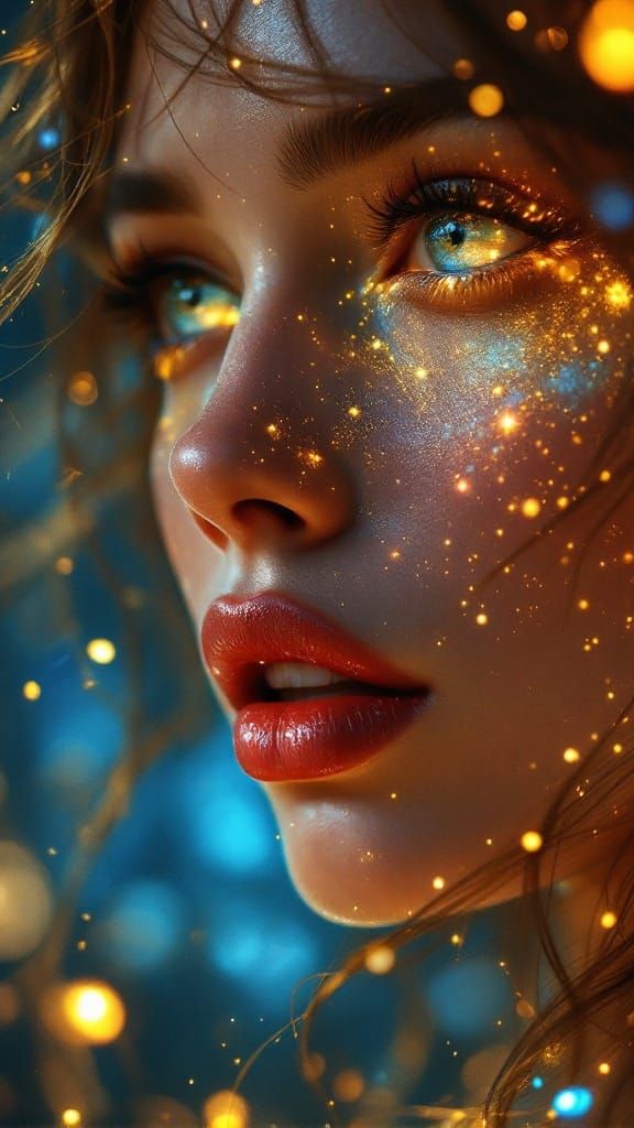 Surrealist Goddess Radiates Cosmic Mystique