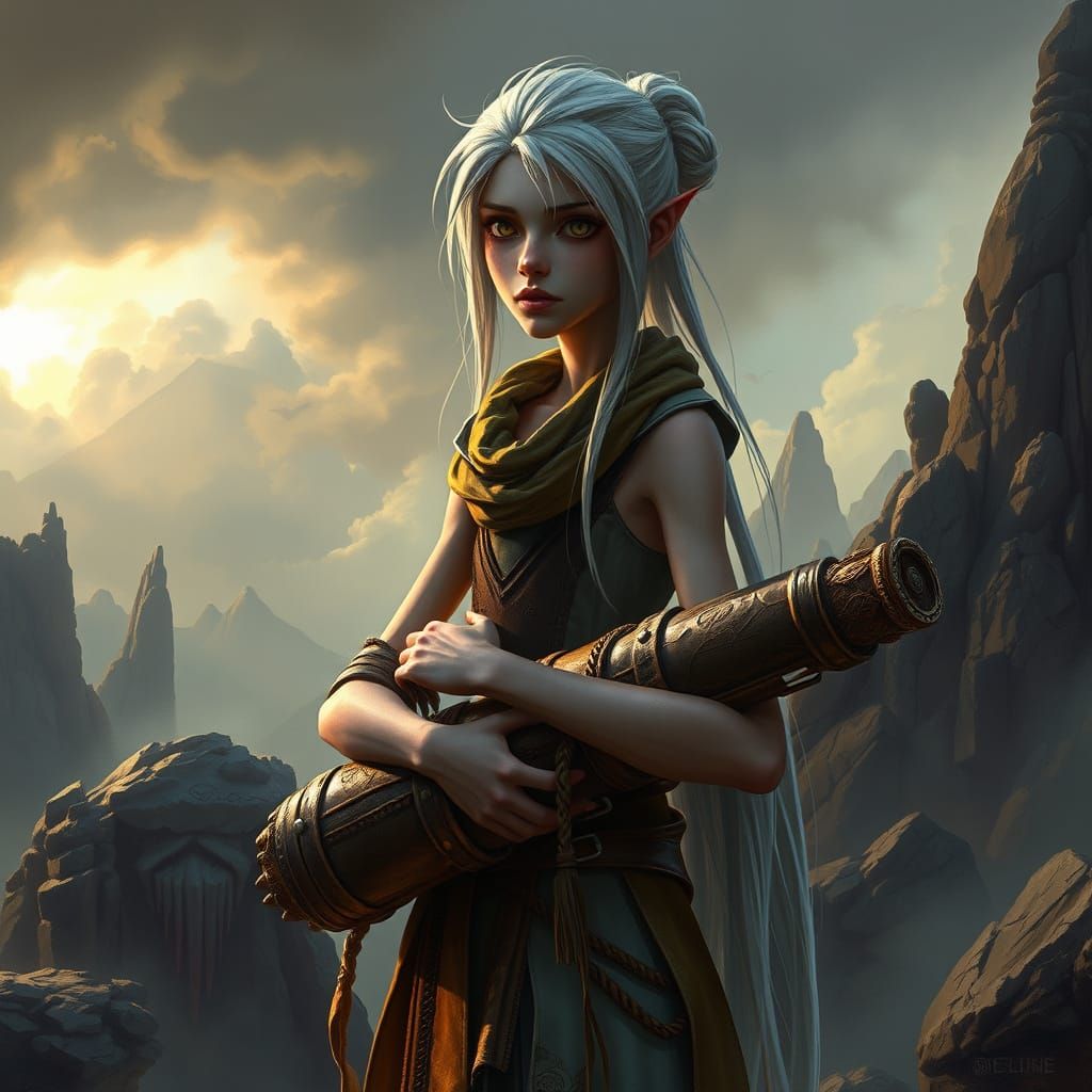 Fantasy Character in Dramatic Digital Painting