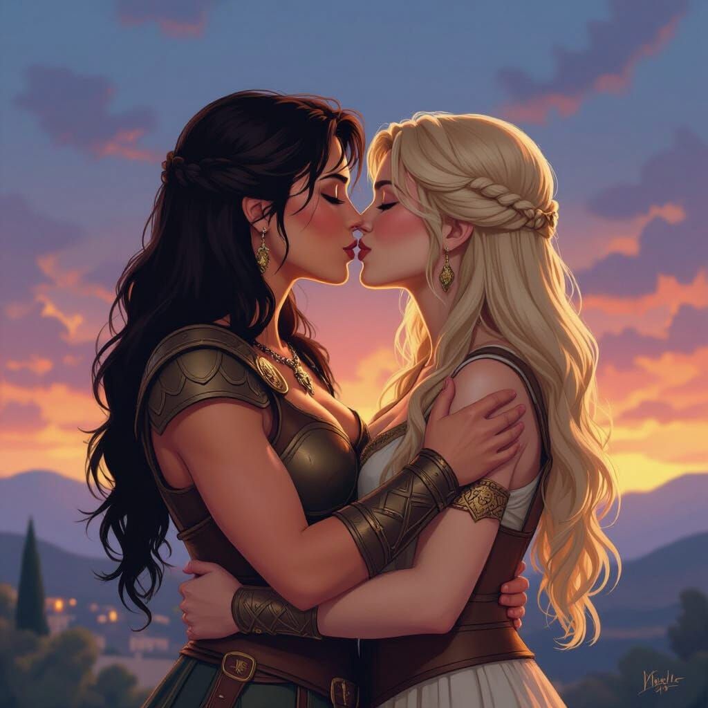 Xena and Gabrielle: A Kiss in Ancient Greece