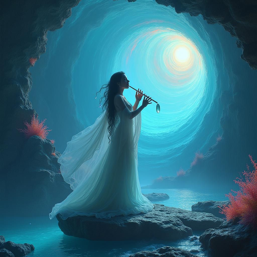 Lemurian Water Singer on Crystalline Precipice