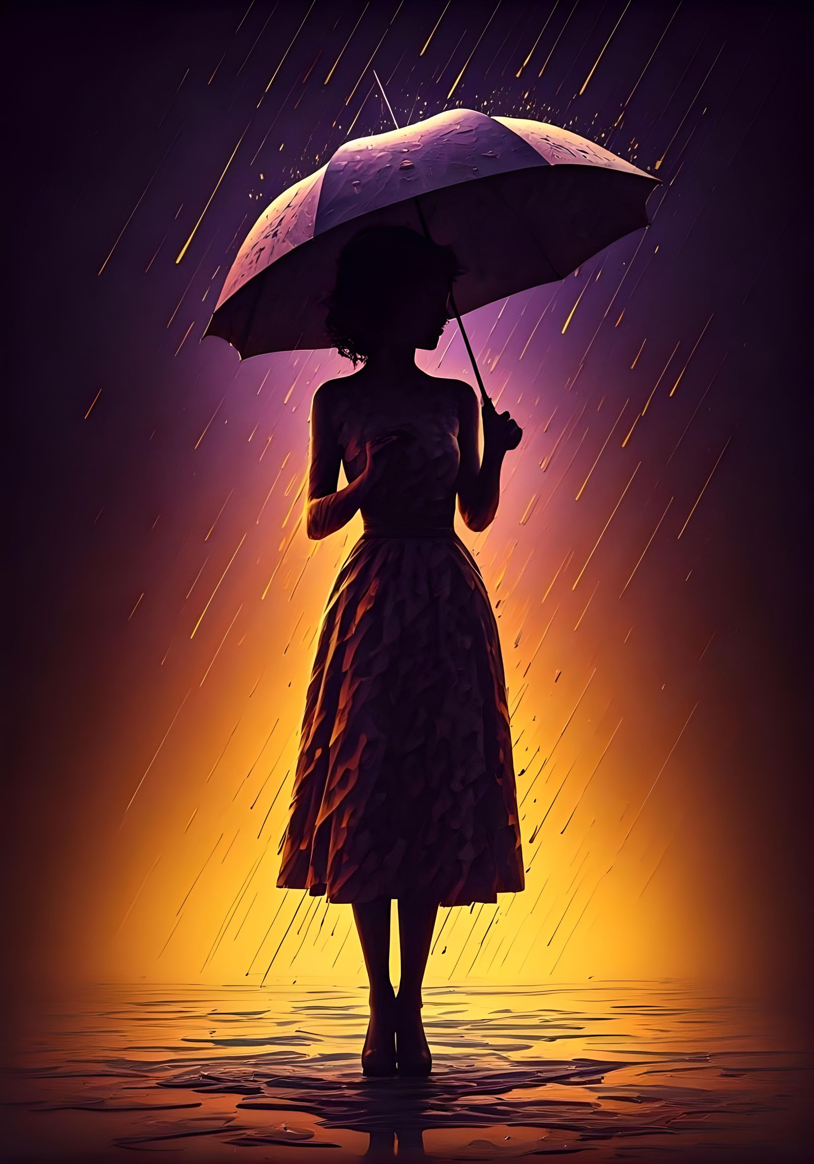 Rain Silhouette