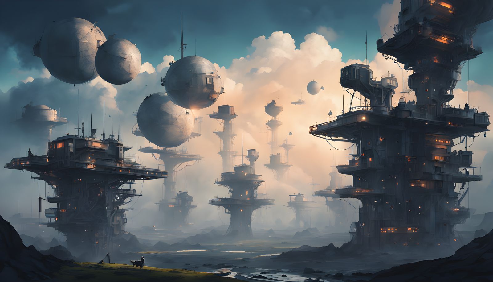 Visionary Leader Dominates Futuristic Metropolis