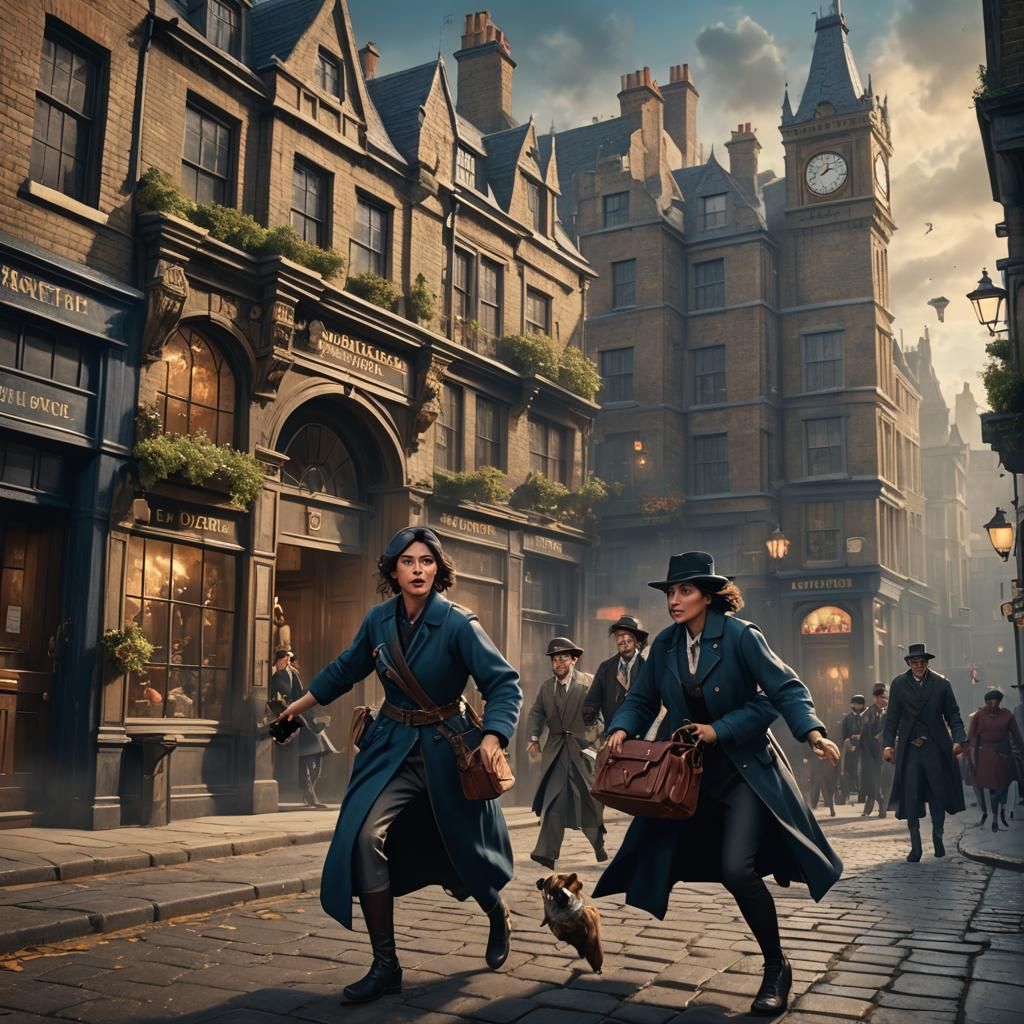 Ramona Sanchez Chases Thief in Old London