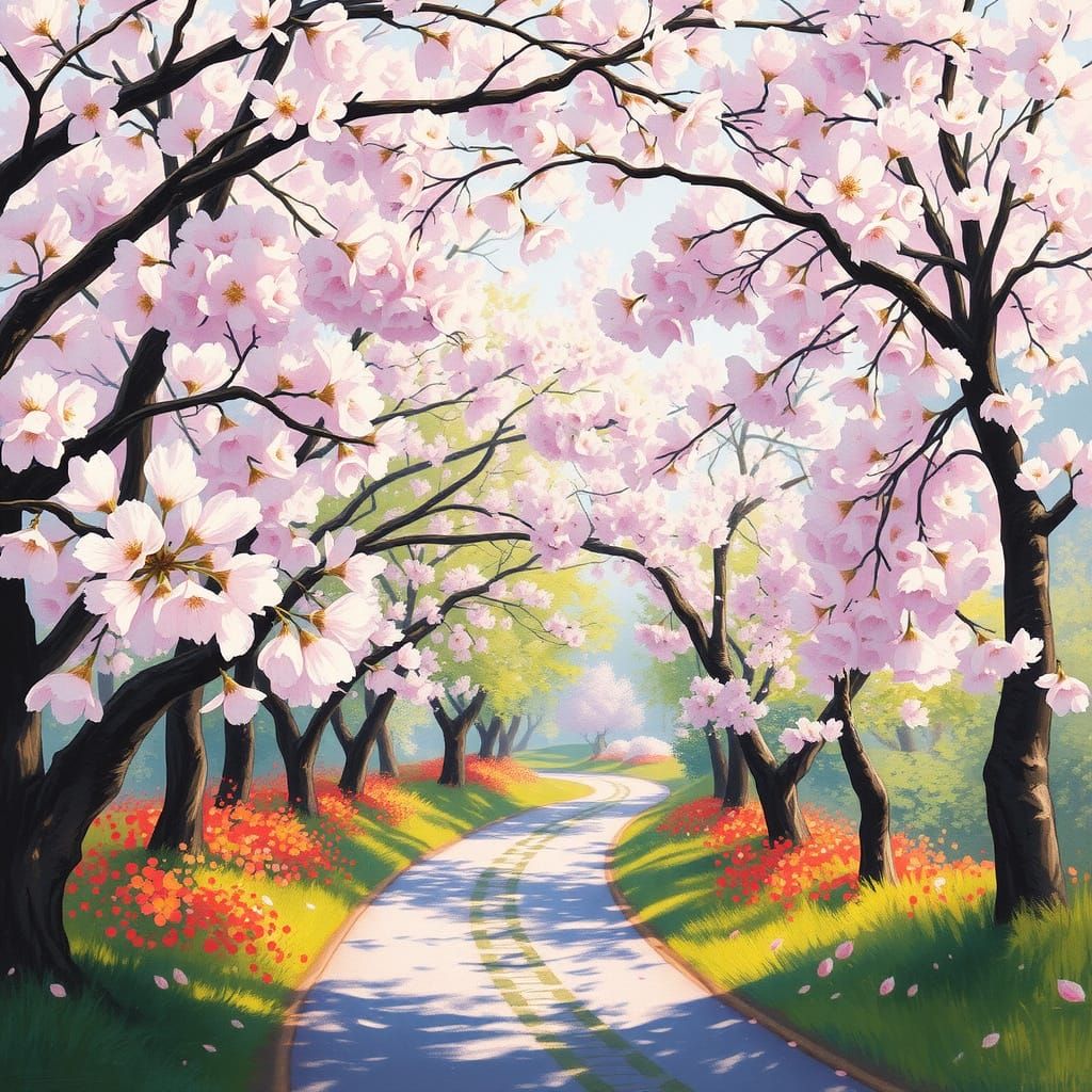 Cherry Blossoms in Springtime Splendor
