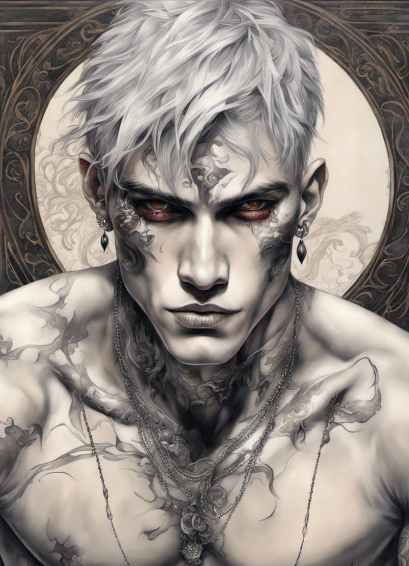 Ichigo Kurosaki Portrait in Oil Painting Style