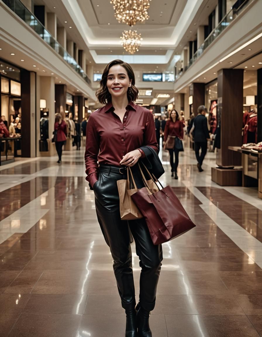 At the shopping center...