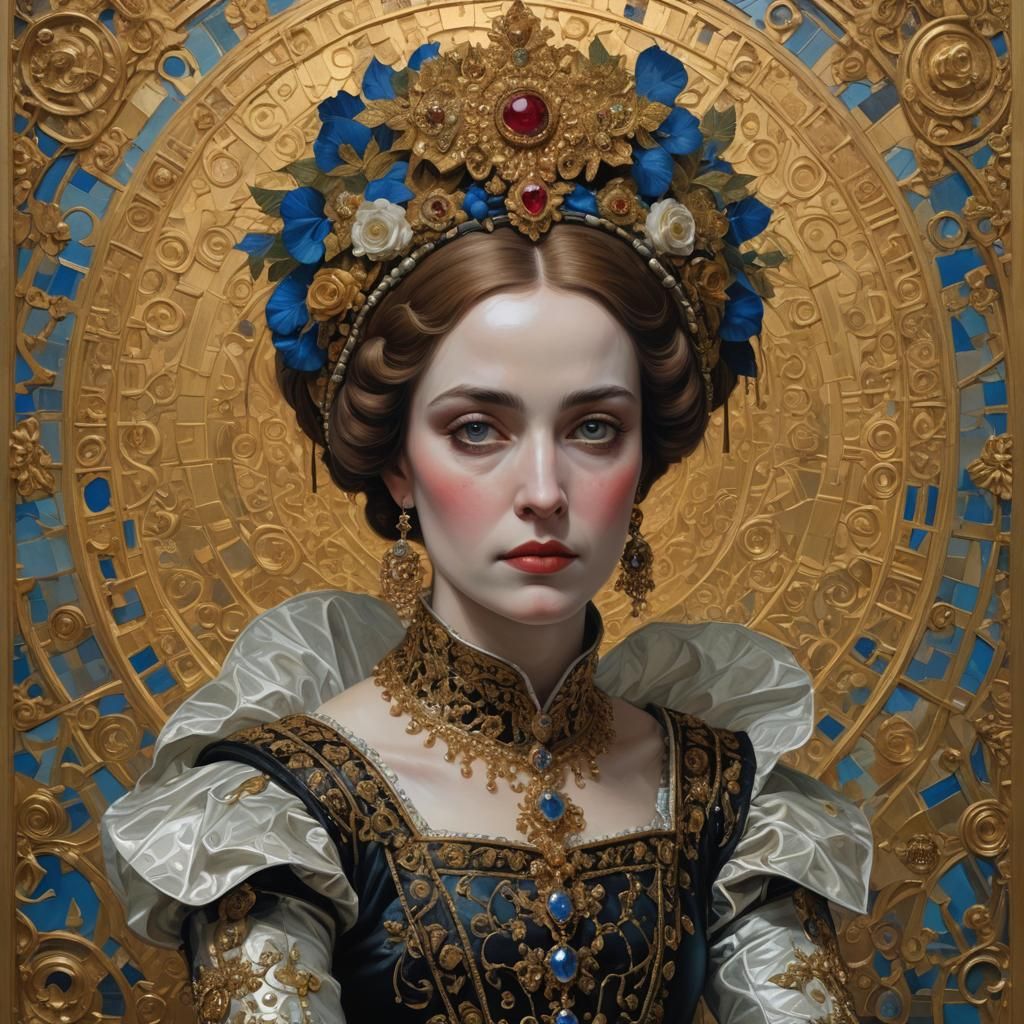 Lady Capulet Portrait in Renaissance Style