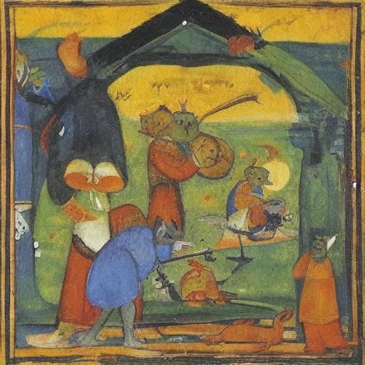 Cat Teaches Mouse to Catch Alien Frogs: Master & Apprentice