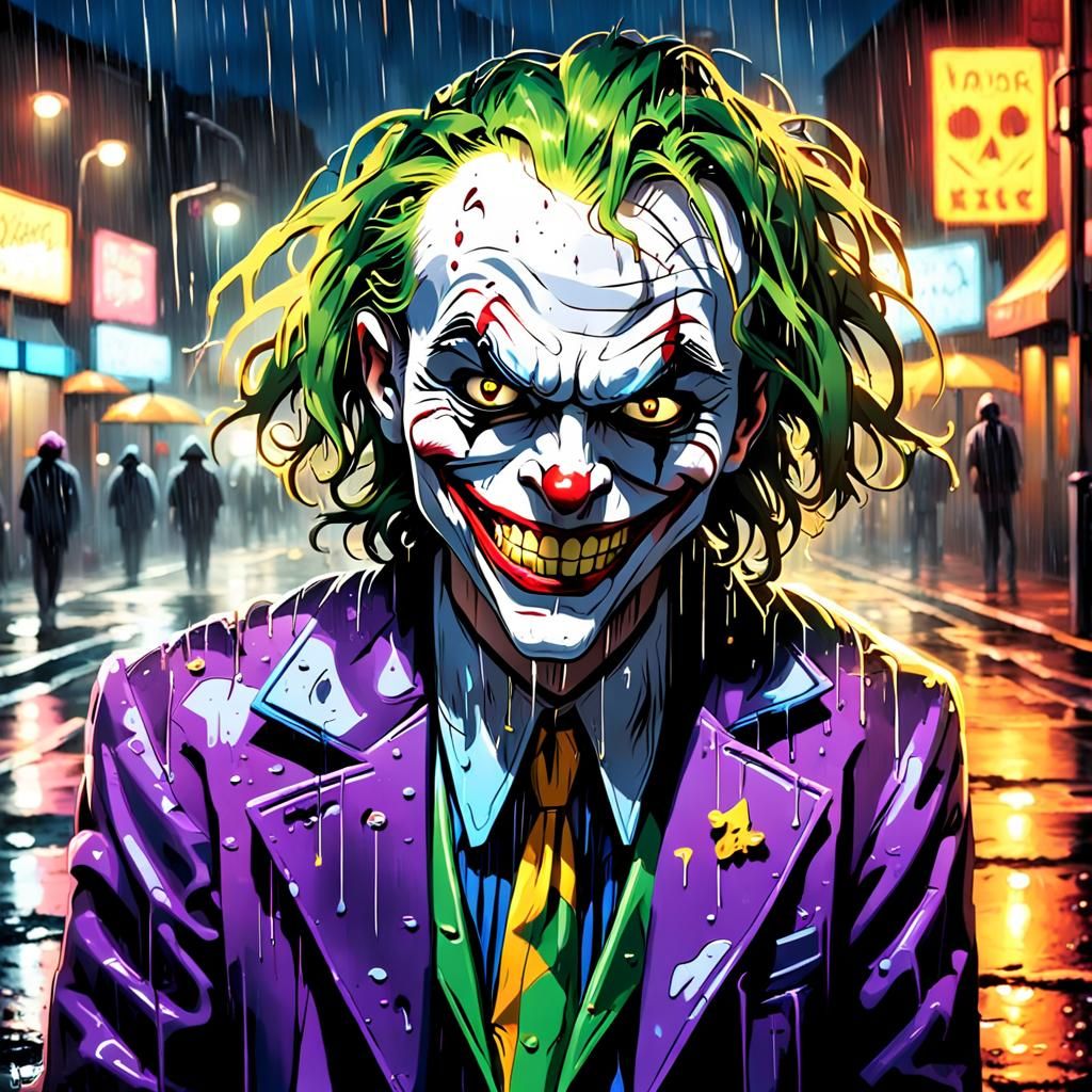 Joker's Maniacal Smile: Graffiti Art in Noir City