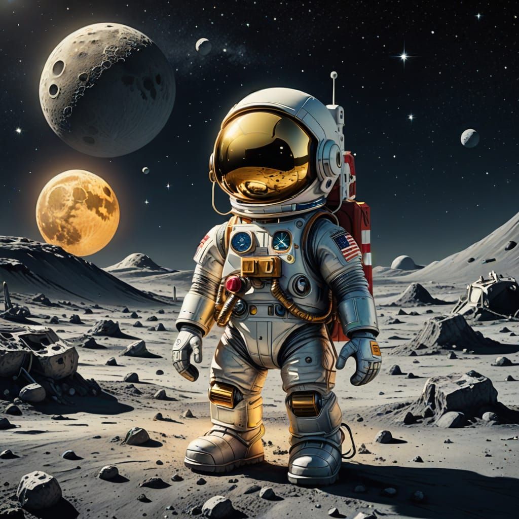 Snoopy Embarks on Retro Futuristic Lunar Adventure