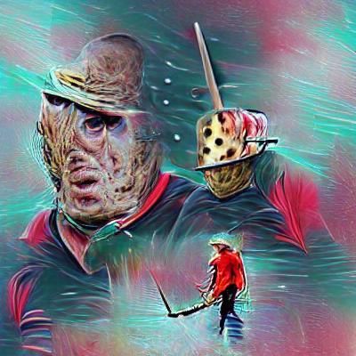 Stylized Jason Voorhees Horror Portrait