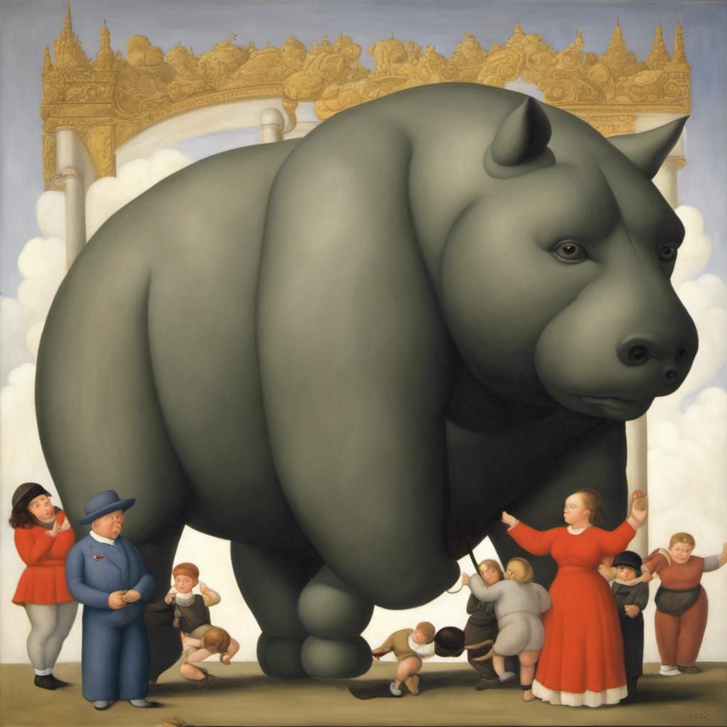 Figurative Art in Botero Style