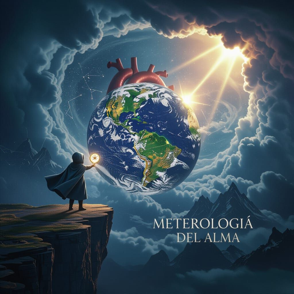 Stormy Heart Planet: A Hyperrealistic Space Odyssey