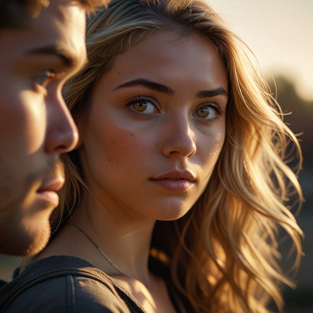 Hyper-Realistic Portrait of a Young Blonde Girl