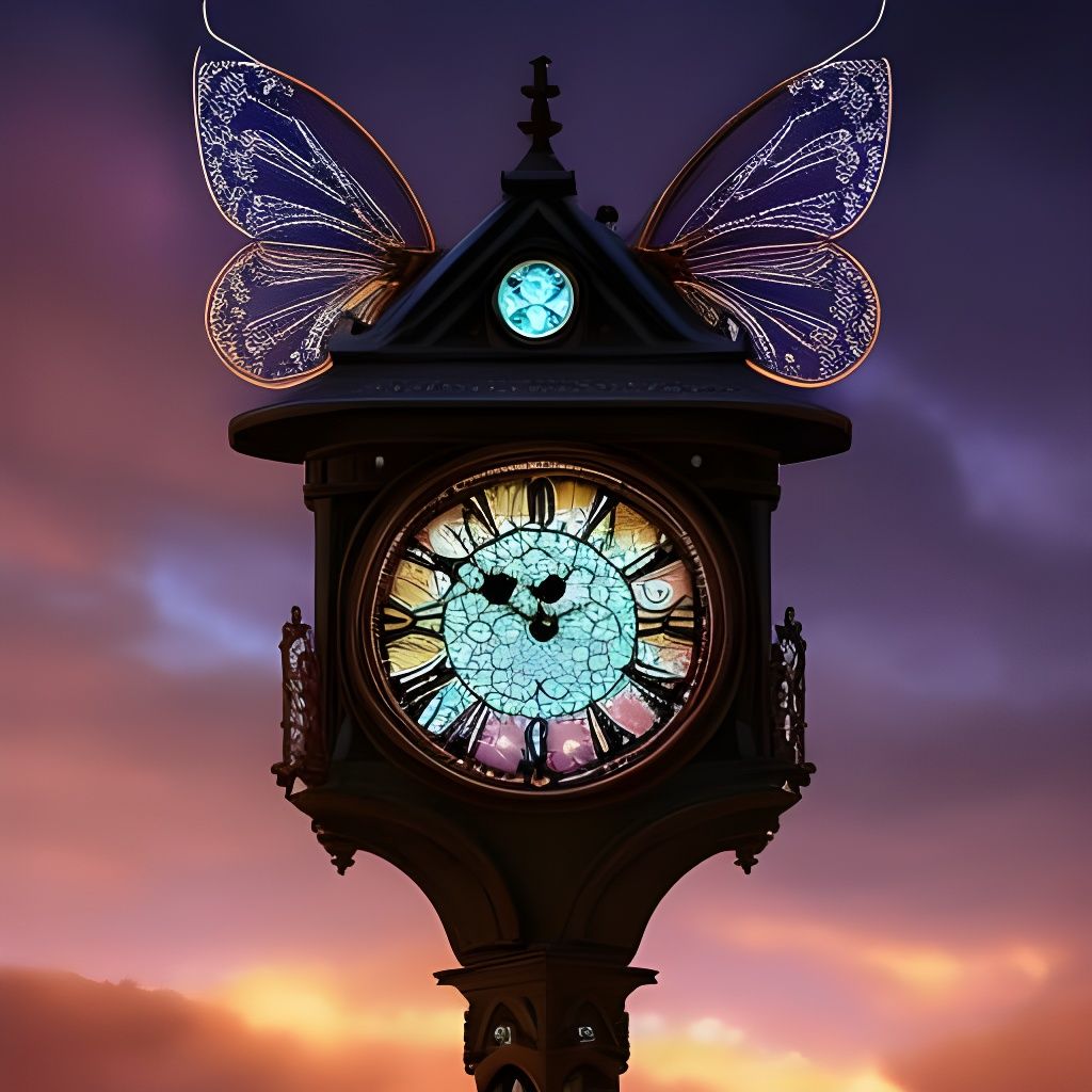 Fairy Magic Clocktower in Steampunk Style