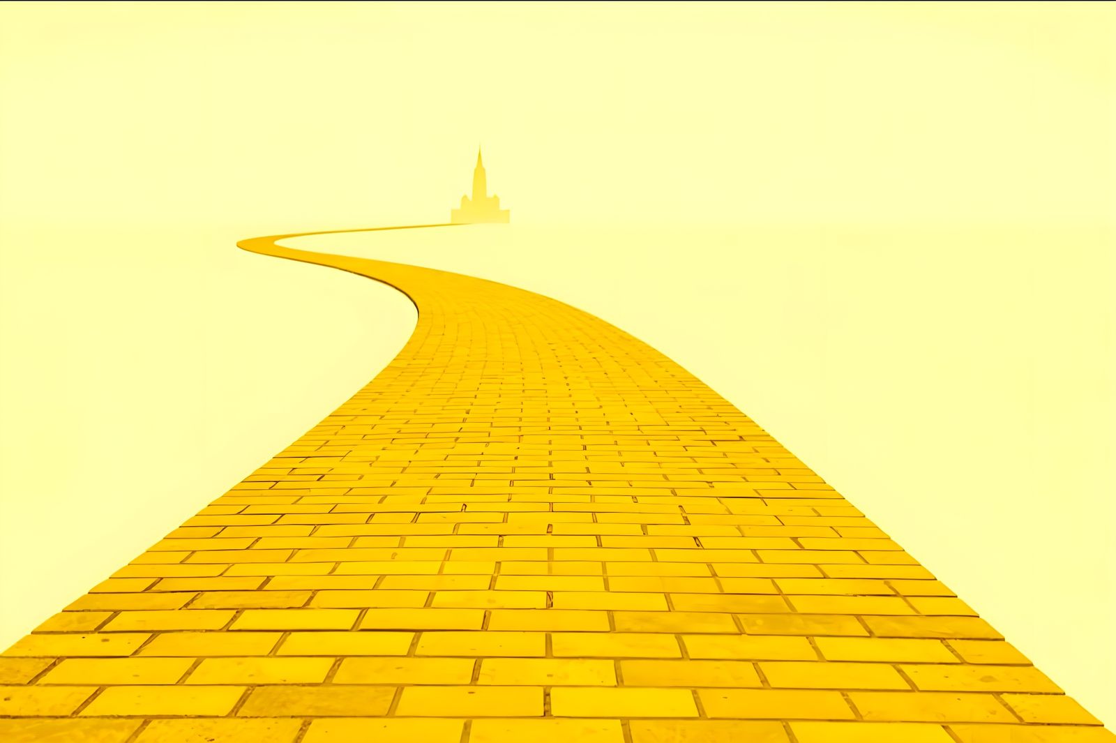 Minimalist Golden Road to Emerald City