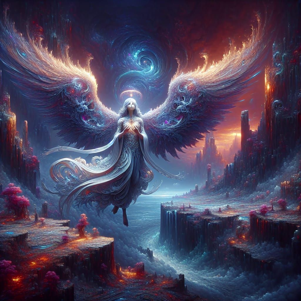 Angel of Silence: Fantasy Matte Painting in 8k