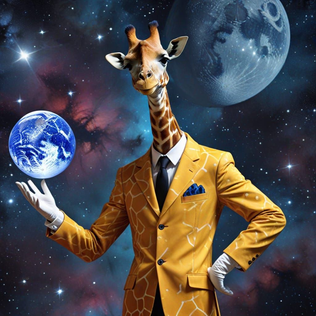 Dapper Giraffe Brings Joy to Cosmos With Limericks