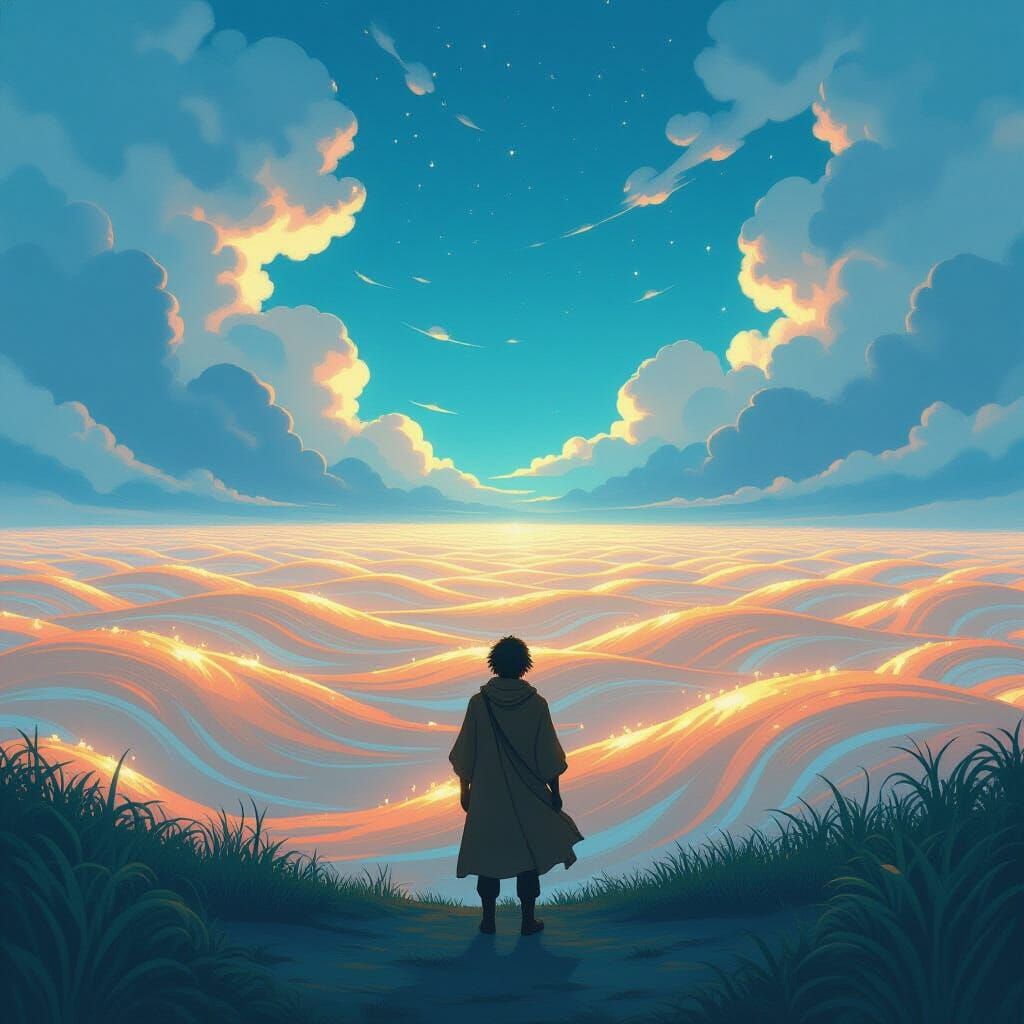 Bioluminescent Kelp Ocean: Cinematic Ghibli-Inspired Scene