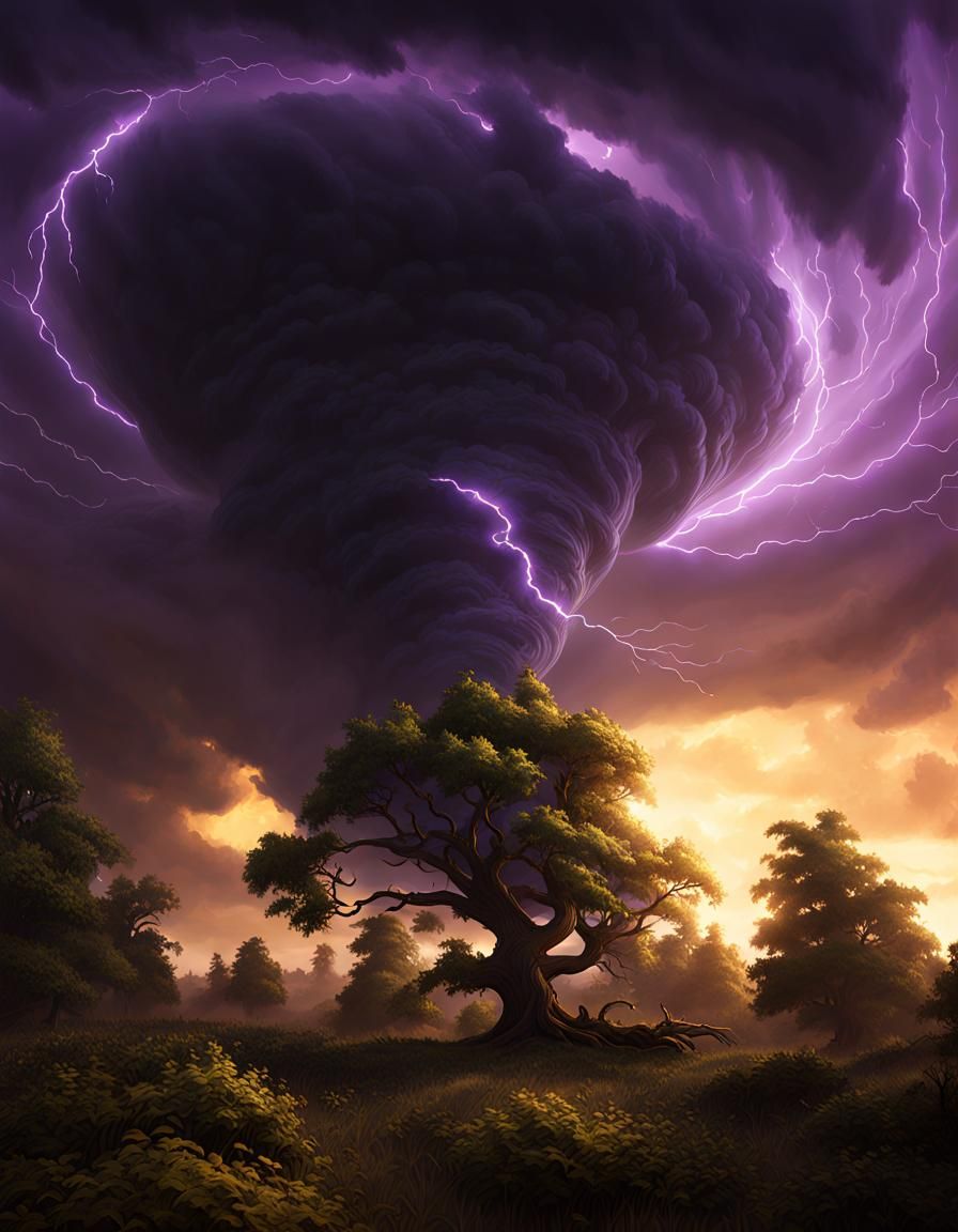 Whirlwind Tornado in Dark Fantasy Concept Art
