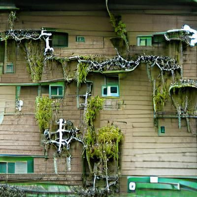 Creepy Motel Engulfed in Vines and Moss