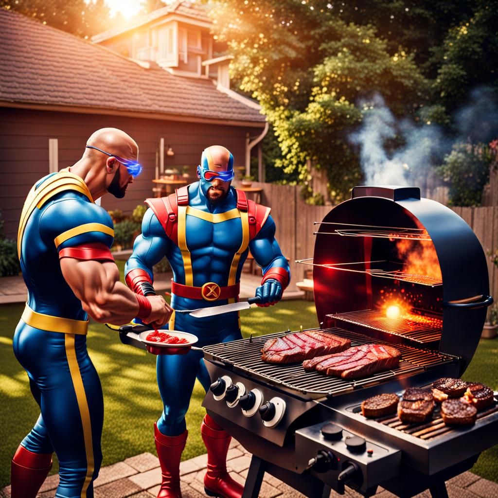 Cyclops Cooks Steaks with Eye Laser at BBQ