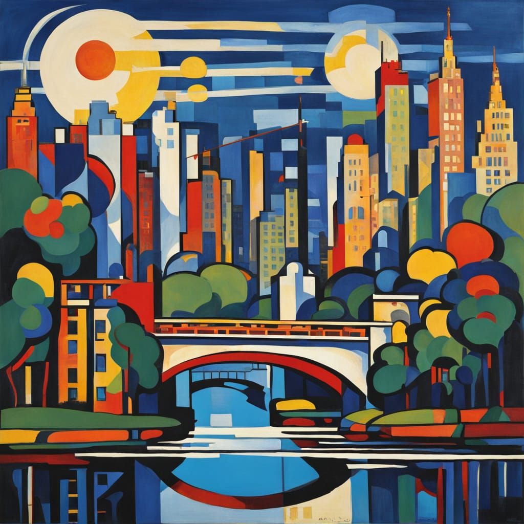 Art Deco Manhattan Bridge in New York City