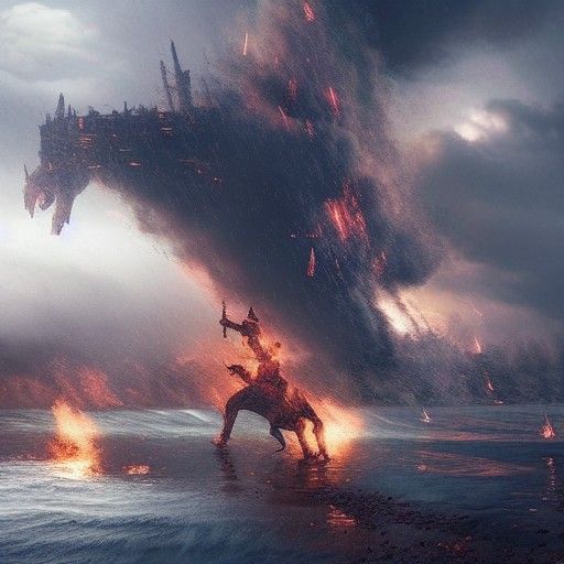 Raining Fire: Dramatic Digital Matte Painting