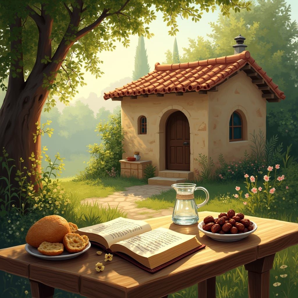 Peaceful Morning Serenity in Earthy Hues