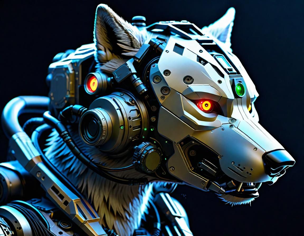Stealth Wolf Robot with Night Vision Goggles