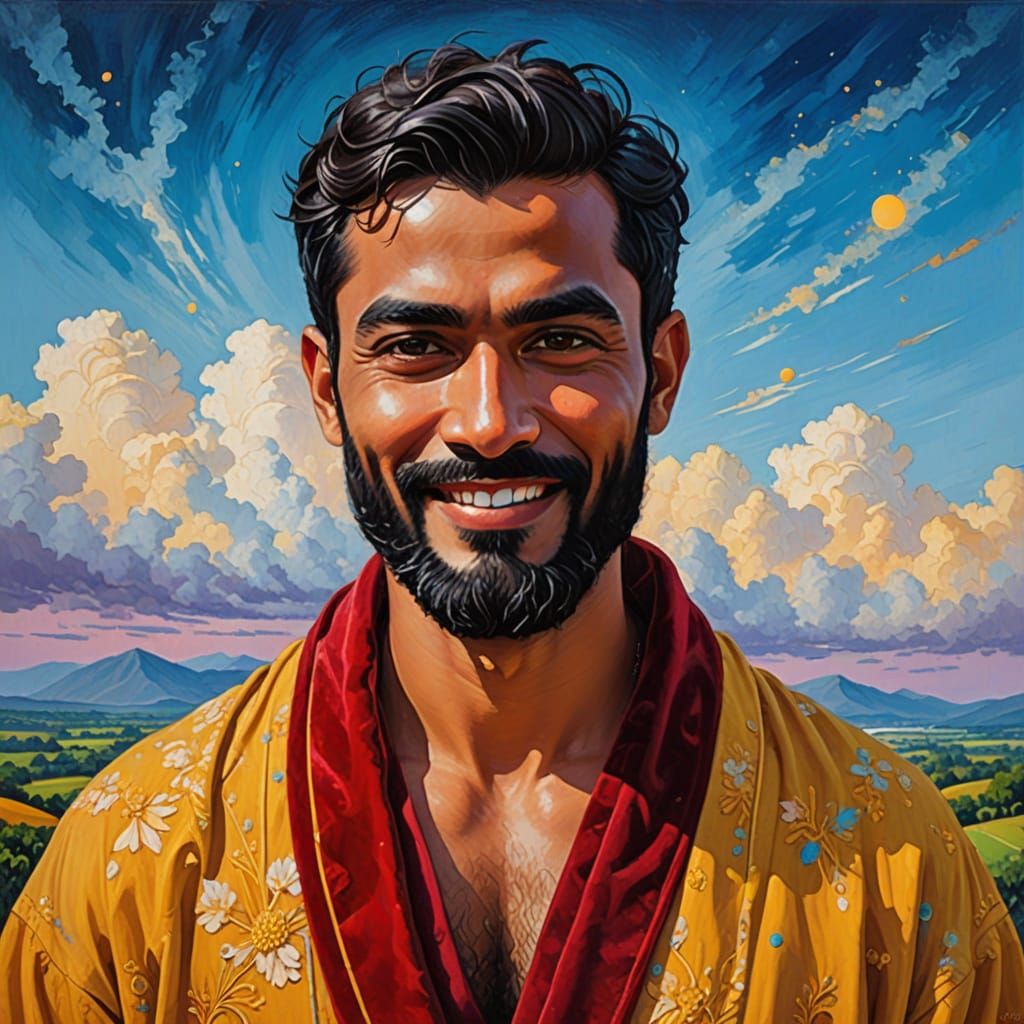 Ethereal Joy in a Red Velvet Dream