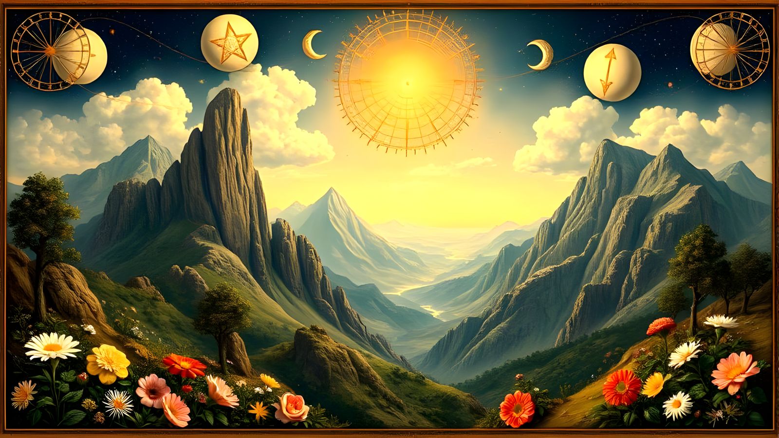 Alchemical Landscape Inspired by Caspar David Friedrich