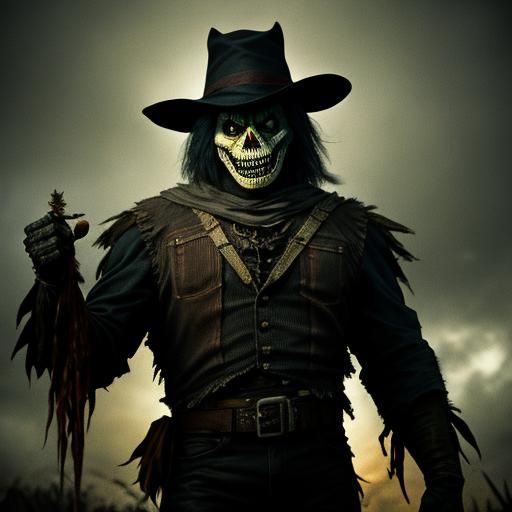 Cinematic Horror: Bloody Halloween Scarecrow