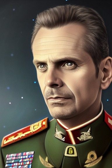 Photorealistic Portrait of a Young Military General