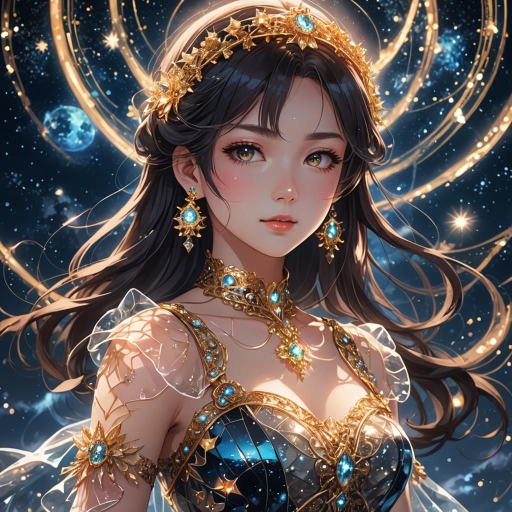 Sandwich Dress Portrait in Anime Style