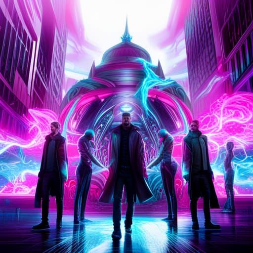 Magic Reunion of man team abstract