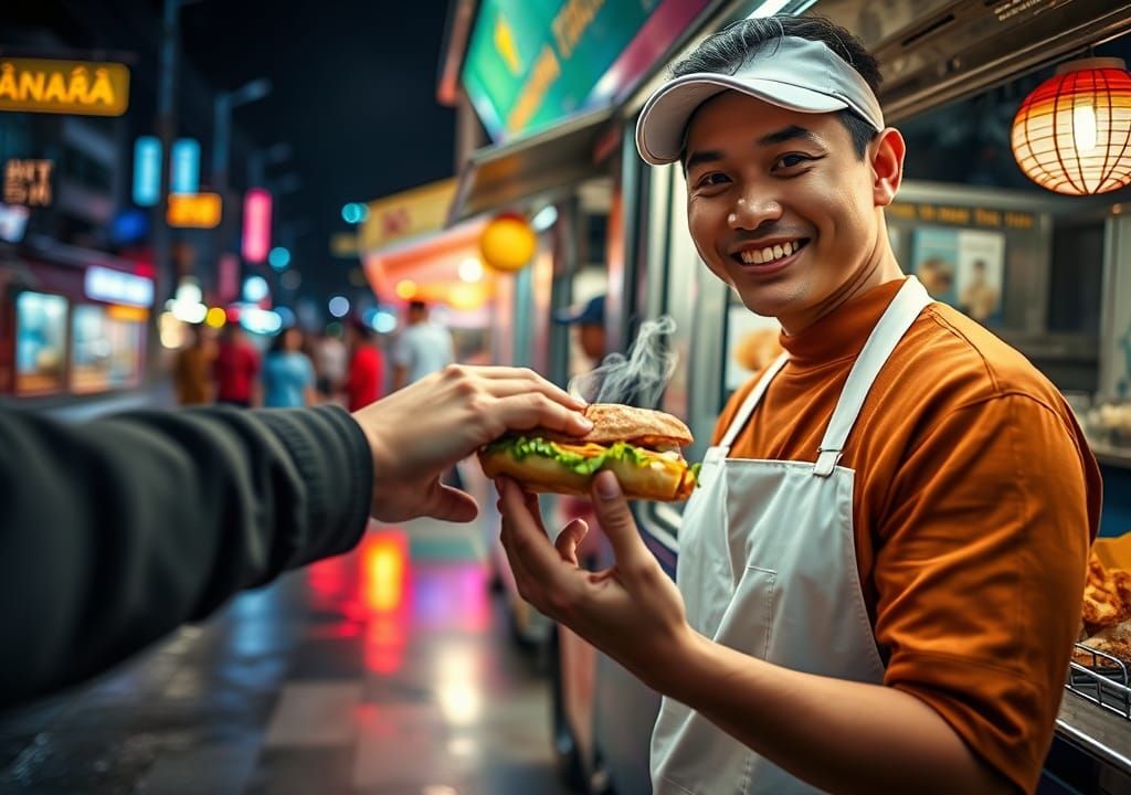 Vietnamese Food Truck Bánh Mì Portrait