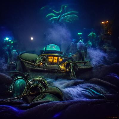 Bioluminescent Deep Sea Wonders at Night