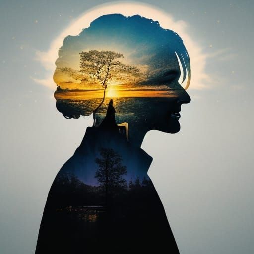 high quality, 8K Ultra HD, A beautiful double exposure that ...