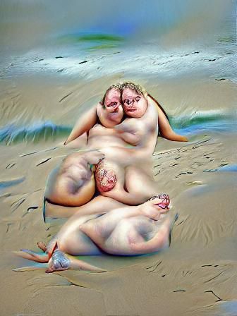 Realistic Portrait of Conjoined Twins