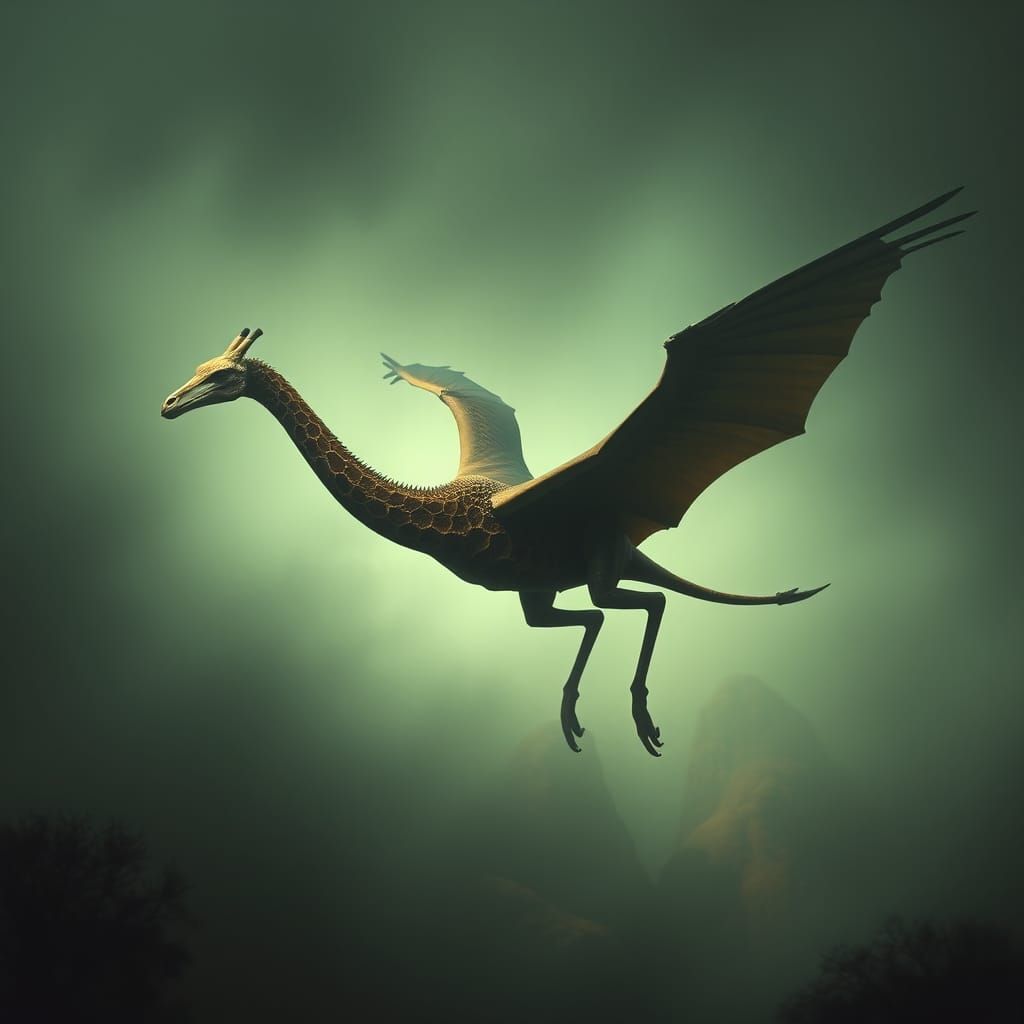 hybrid of giraffe and pterodactyl