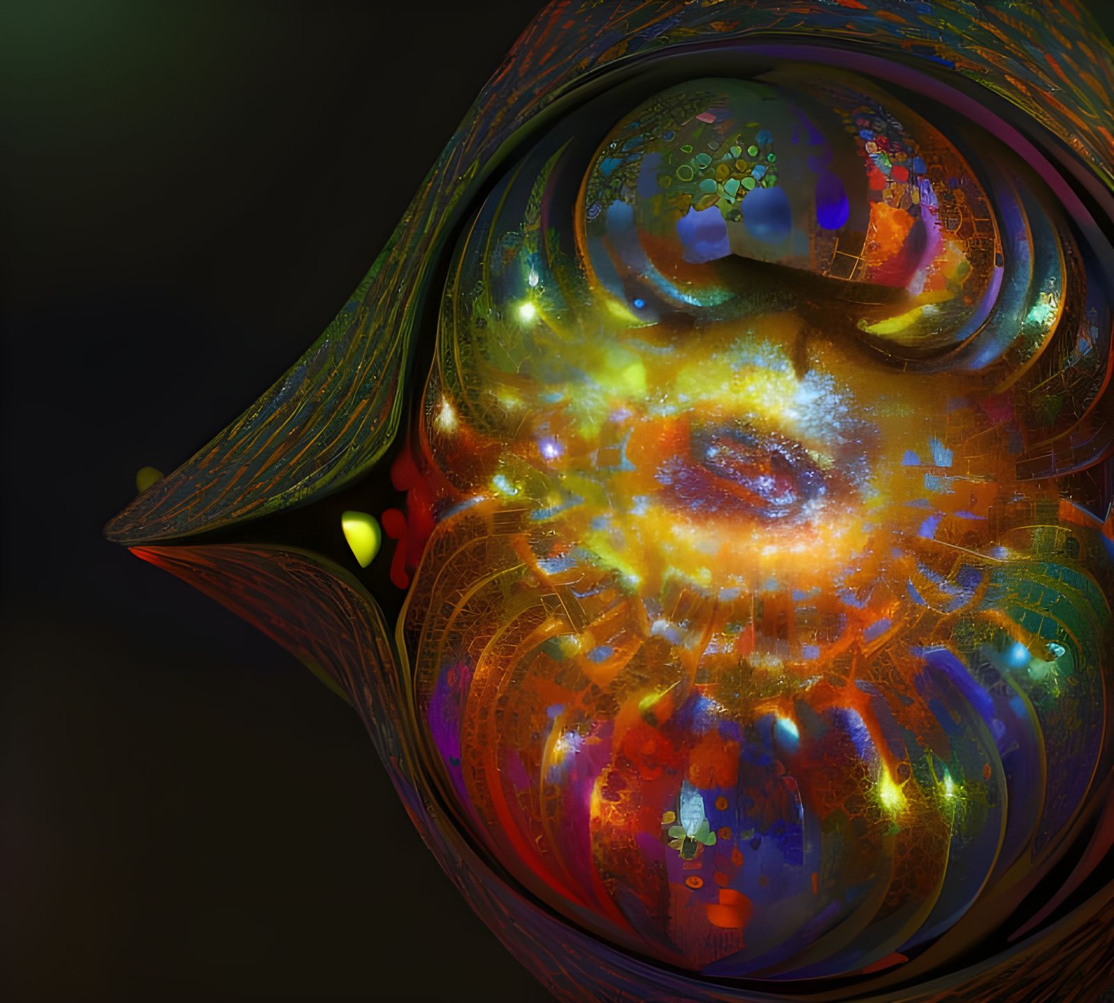 Intricate Geometric Abstract in Hyperreal Detail