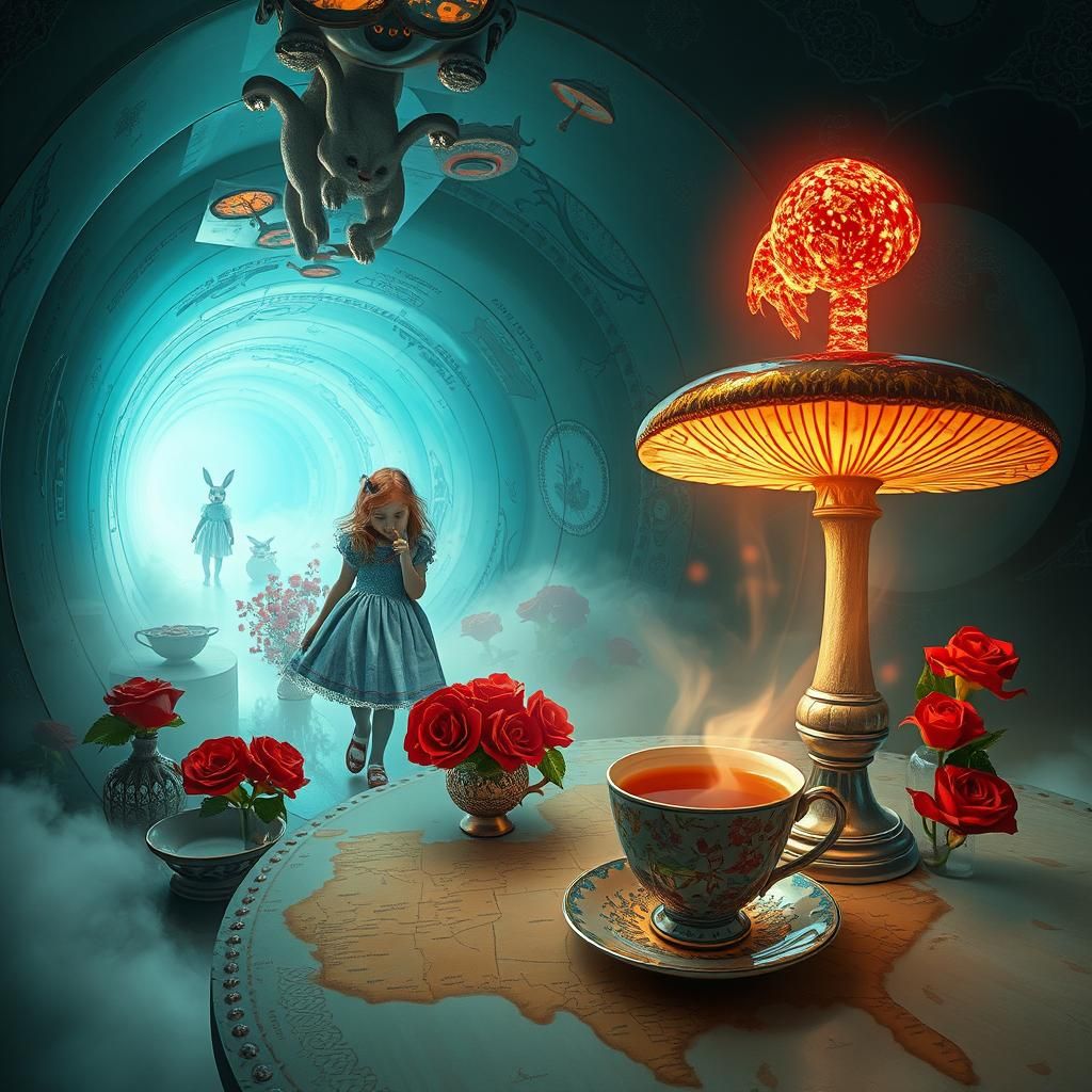 Dreamy Tea Party in Mirrored Hallway