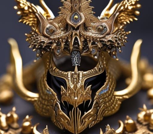 Golden Dragon Armor with Intricate Details